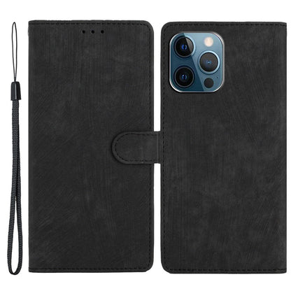 For iPhone 15 Pro Max PU Leather Mobile Phone Case Wallet Stand Skin-touch Phone Cover