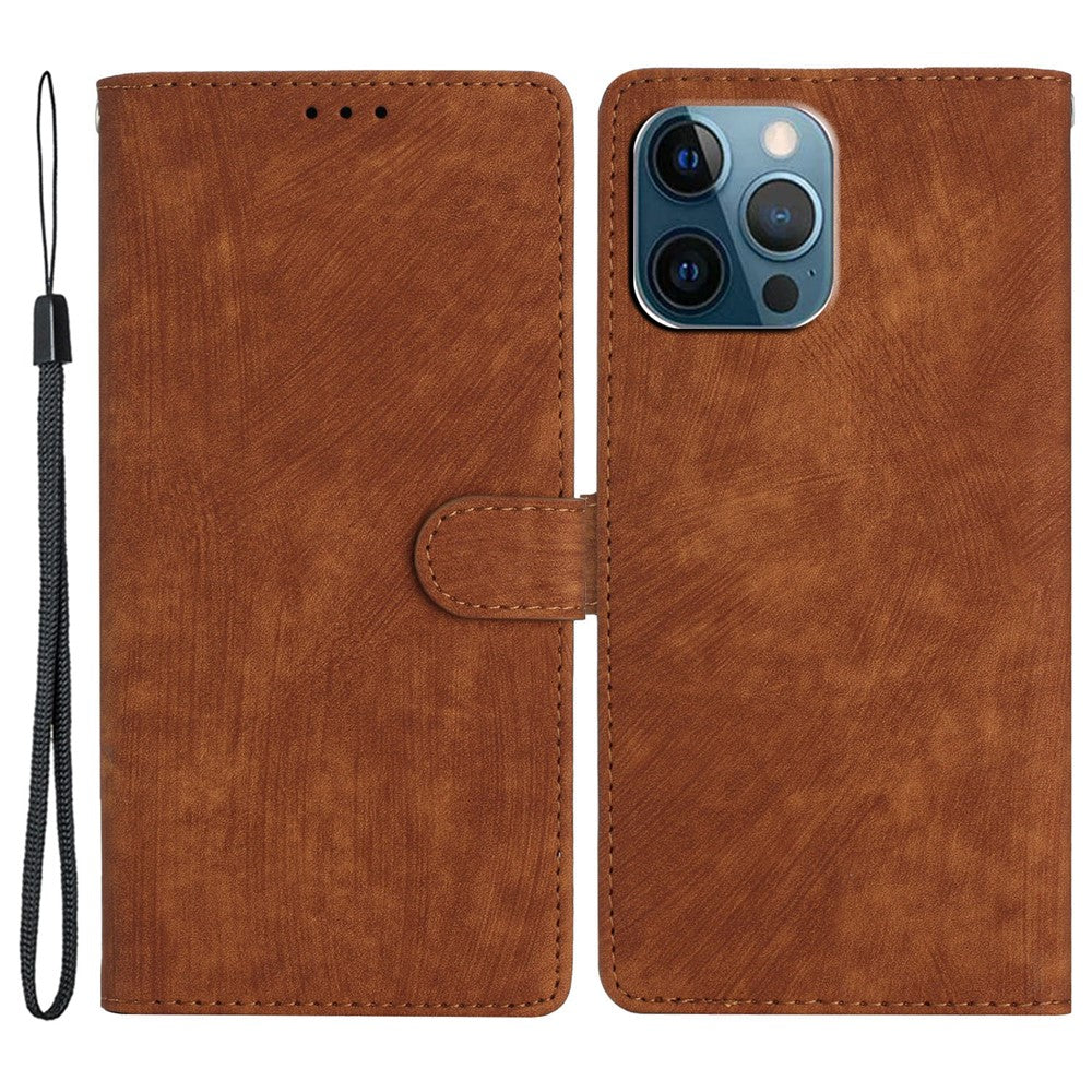 For iPhone 15 Pro Max PU Leather Mobile Phone Case Wallet Stand Skin-touch Phone Cover