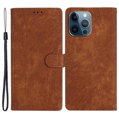 For iPhone 15 Pro Max PU Leather Mobile Phone Case Wallet Stand Skin-touch Phone Cover
