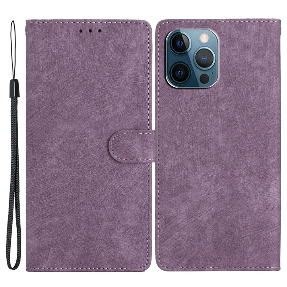 For iPhone 15 Pro Max PU Leather Mobile Phone Case Wallet Stand Skin-touch Phone Cover