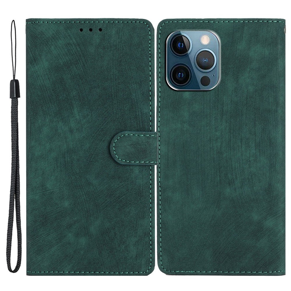 For iPhone 15 Pro Max PU Leather Mobile Phone Case Wallet Stand Skin-touch Phone Cover