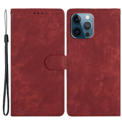 For iPhone 15 Pro Max PU Leather Mobile Phone Case Wallet Stand Skin-touch Phone Cover
