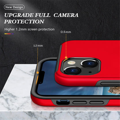 Ring Holder Kickstand PC+TPU Case for iPhone 15 , Drop-proof Protection Phone Cover