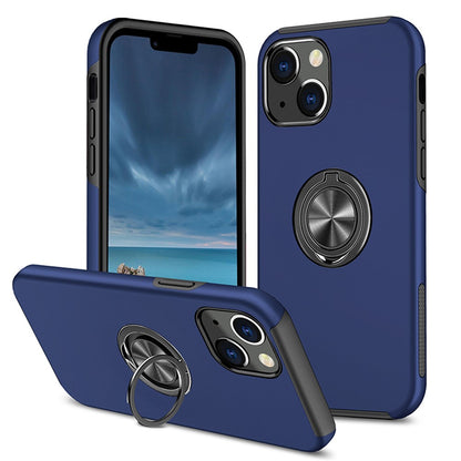 Ring Holder Kickstand PC+TPU Case for iPhone 15 , Drop-proof Protection Phone Cover
