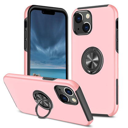 Ring Holder Kickstand PC+TPU Case for iPhone 15 , Drop-proof Protection Phone Cover