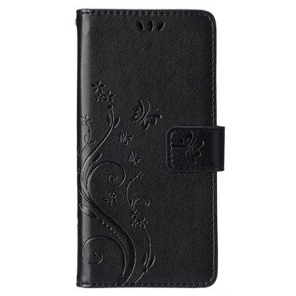 For iPhone 15 Pro Phone Protector Shell Imprinted Butterflies PU Leather Wallet Stand Cover with Strap