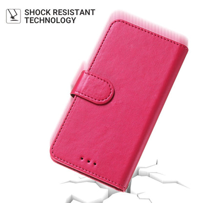 Flip Stand Shell for iPhone 15 Plus Solid Color PU Leather Wallet Cover Phone Case