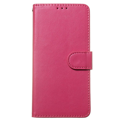 Flip Stand Shell for iPhone 15 Plus Solid Color PU Leather Wallet Cover Phone Case