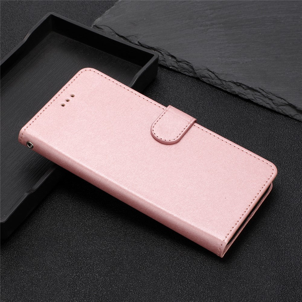 For iPhone 15 Pro Max Protective Case, PU Leather+TPU Silk Texture Wallet Stand Phone Cover with Strap