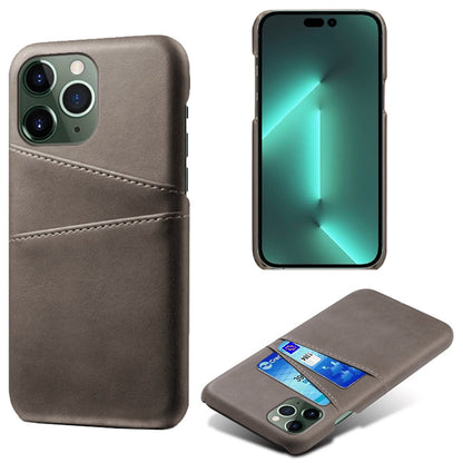 Phone Cover for iPhone 15 Pro , PU Leather Coated PC Protective Back Case with Dual Card Slots