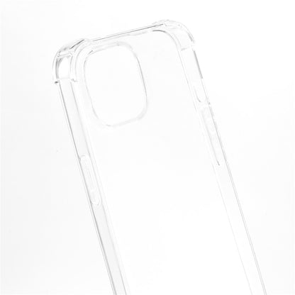Anti-drop Cover for iPhone 15 , Four Corner Shockproof Clear TPU Phone Back Case with Lanyard