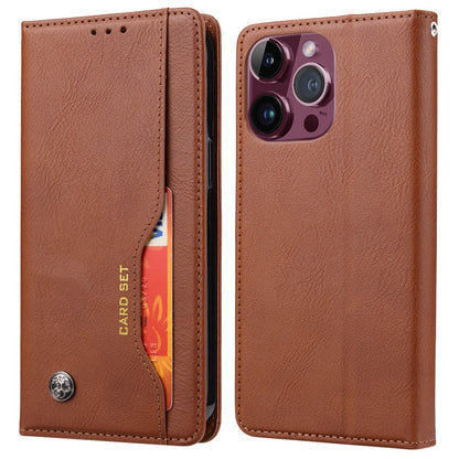 For iPhone 15 Pro Max Leather Stand Wallet Cover Magnetic Closing Anti-drop Phone Case