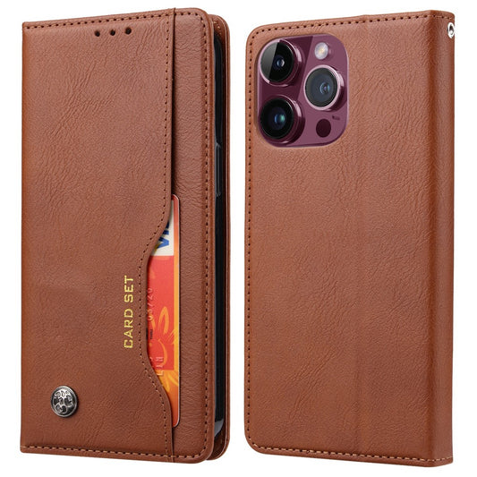 For iPhone 15 Pro Max Leather Stand Wallet Cover Magnetic Closing Anti-drop Phone Case