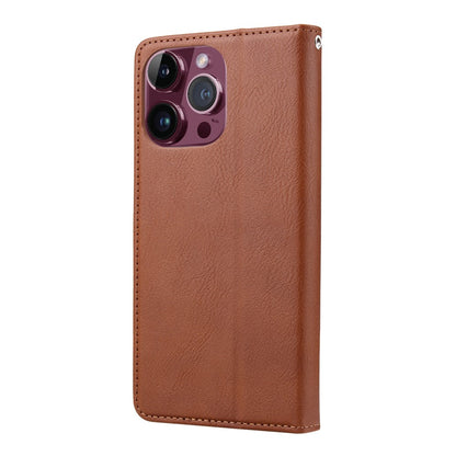 For iPhone 15 Pro Max Leather Stand Wallet Cover Magnetic Closing Anti-drop Phone Case