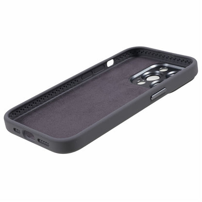 For iPhone 15 Pro Liquid Silicone+PC Back Case Aluminum Alloy+Tempered Glass Lens Protection Phone Cover