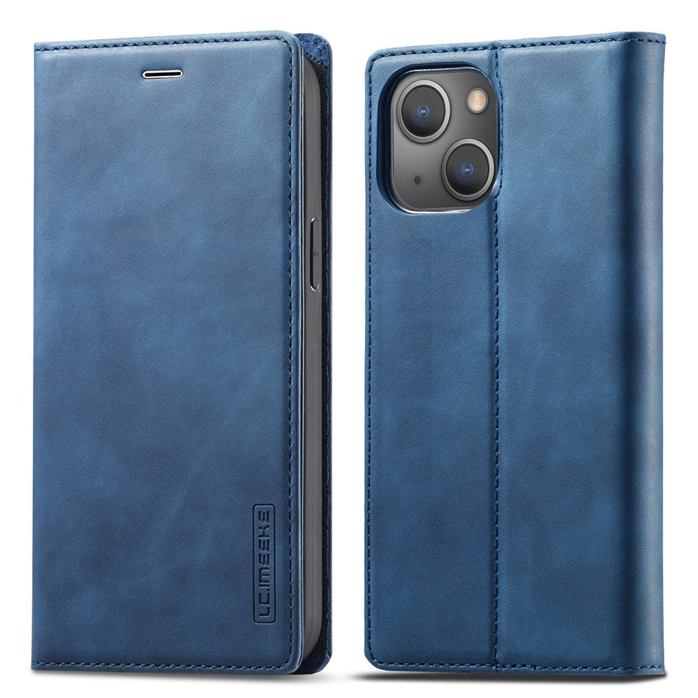 LC.IMEEKE Magnetic Phone Case for iPhone 15 , Microfiber Leather Stand Wallet Cover
