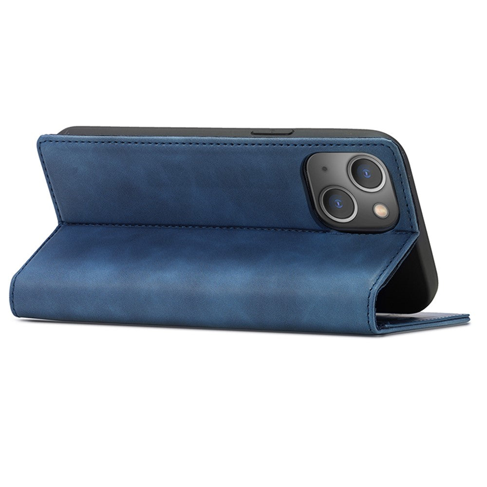 LC.IMEEKE Magnetic Phone Case for iPhone 15 , Microfiber Leather Stand Wallet Cover