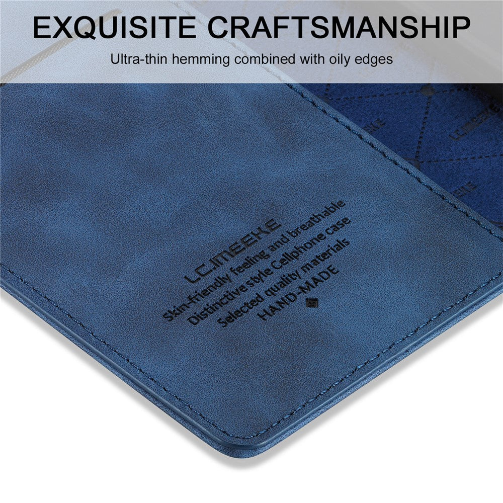 LC.IMEEKE Magnetic Phone Case for iPhone 15 , Microfiber Leather Stand Wallet Cover