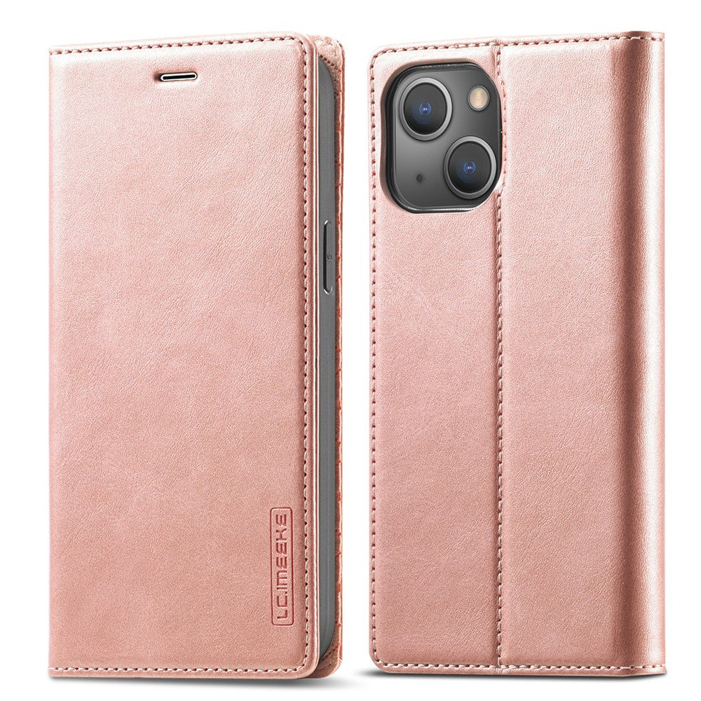 LC.IMEEKE Magnetic Phone Case for iPhone 15 , Microfiber Leather Stand Wallet Cover
