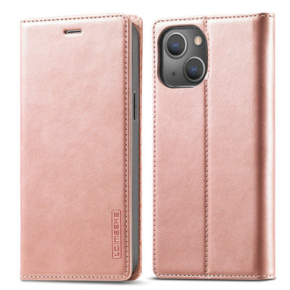 LC.IMEEKE Magnetic Phone Case for iPhone 15 , Microfiber Leather Stand Wallet Cover