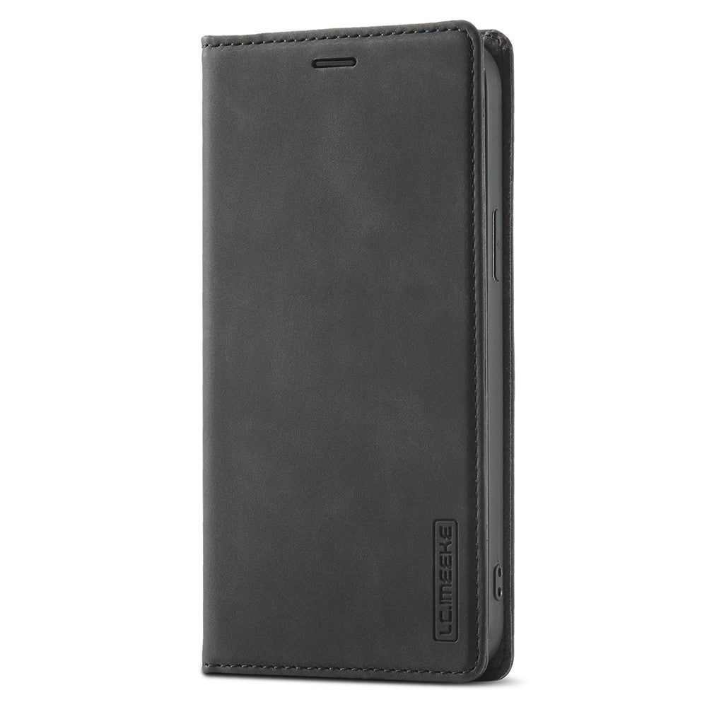 LC.IMEEKE Phone Cover for iPhone 15 Pro , Microfiber Leather Stand Wallet Magnetic Phone Case