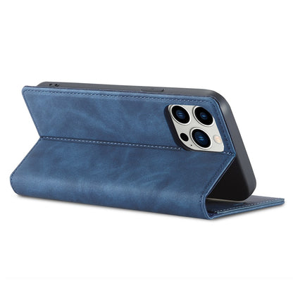 LC.IMEEKE Phone Case for iPhone 15 Pro Max , Magnetic Closure Shell Microfiber Leather Stand Wallet Cover