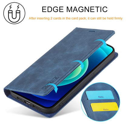 LC.IMEEKE Phone Case for iPhone 15 Pro Max , Magnetic Closure Shell Microfiber Leather Stand Wallet Cover