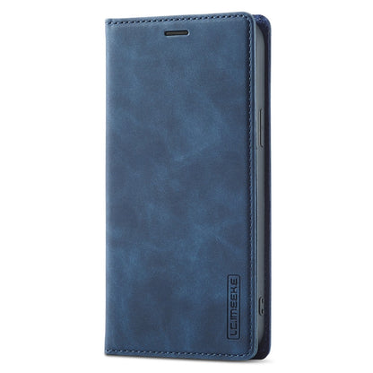 LC.IMEEKE Phone Case for iPhone 15 Pro Max , Magnetic Closure Shell Microfiber Leather Stand Wallet Cover