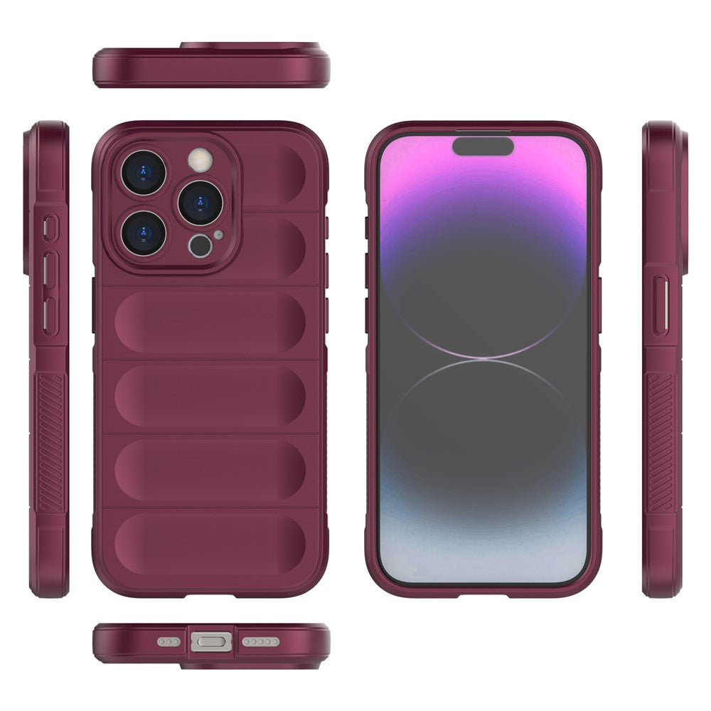 For iPhone 15 Pro Slim-Fit TPU Mobile Phone Case Anti-drop Rugged Cell Phone Back Cover