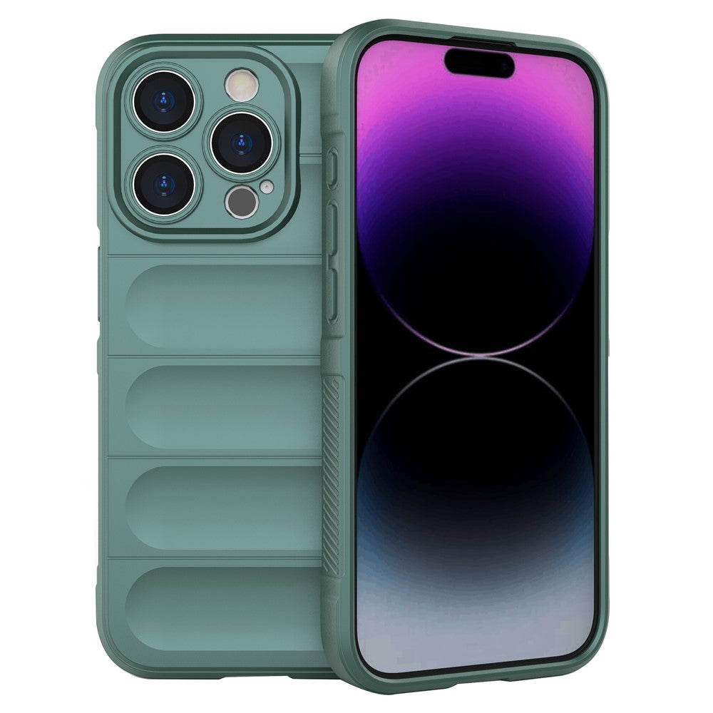 For iPhone 15 Pro Slim-Fit TPU Mobile Phone Case Anti-drop Rugged Cell Phone Back Cover