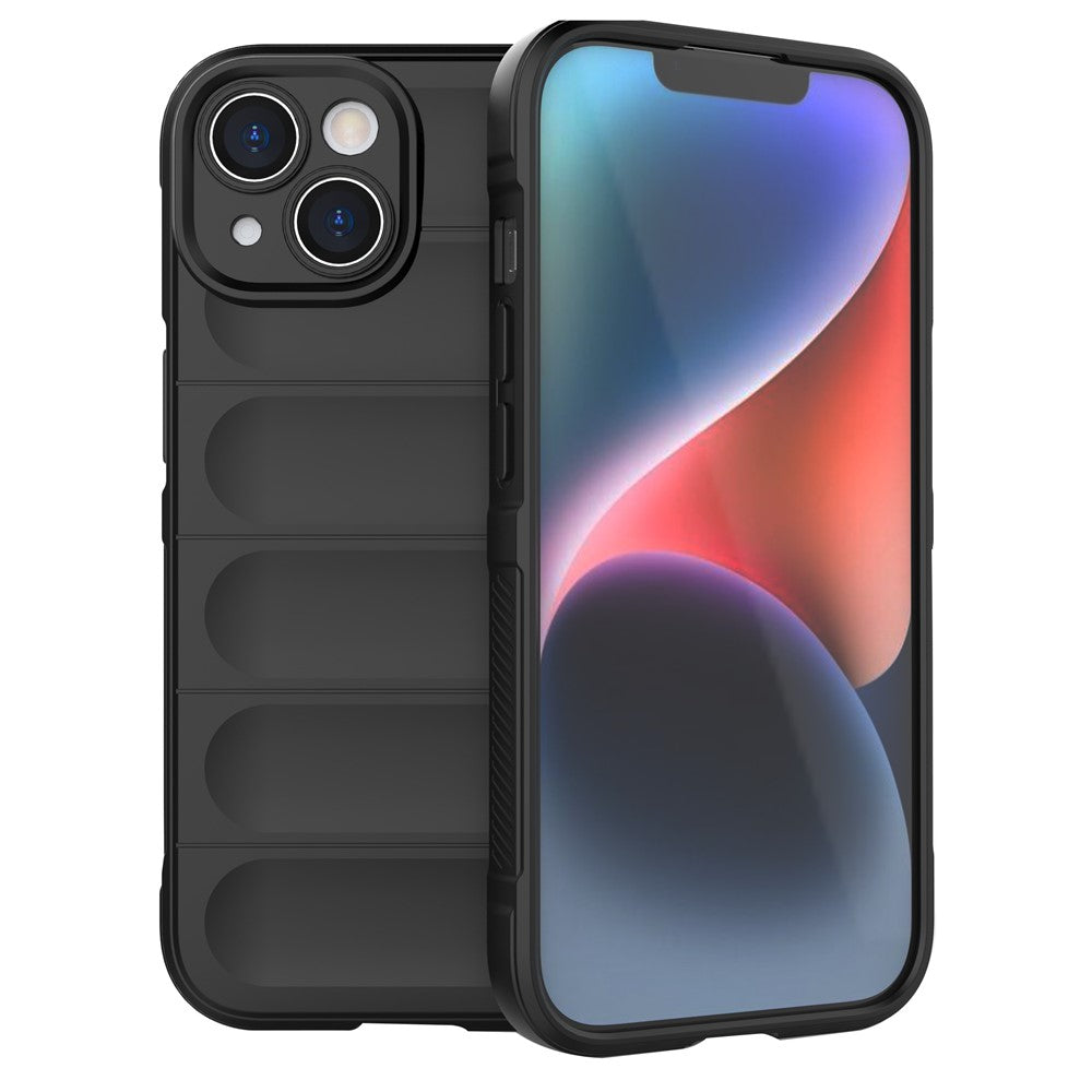 For iPhone 15 Plus Rugged Phone Back Cover Dustproof TPU Case Anti-drop Phone Shell