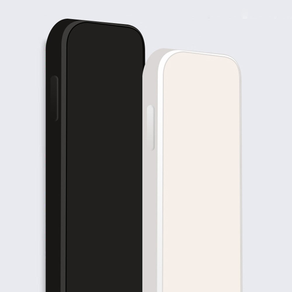 For iPhone 15 Pro Straight Edge Phone Case Fiber Lining Rubberized TPU Back Cover