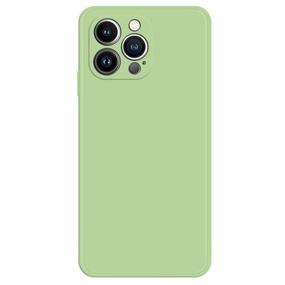 For iPhone 15 Pro Straight Edge Phone Case Fiber Lining Rubberized TPU Back Cover