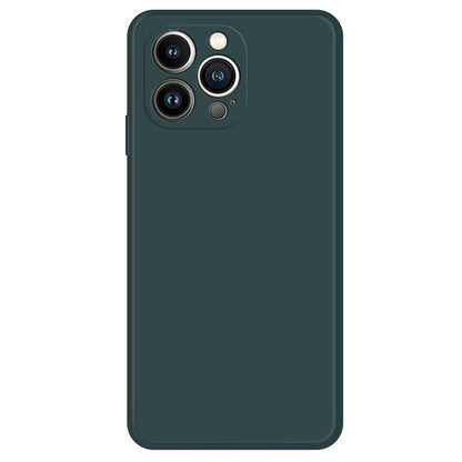 For iPhone 15 Pro Straight Edge Phone Case Fiber Lining Rubberized TPU Back Cover
