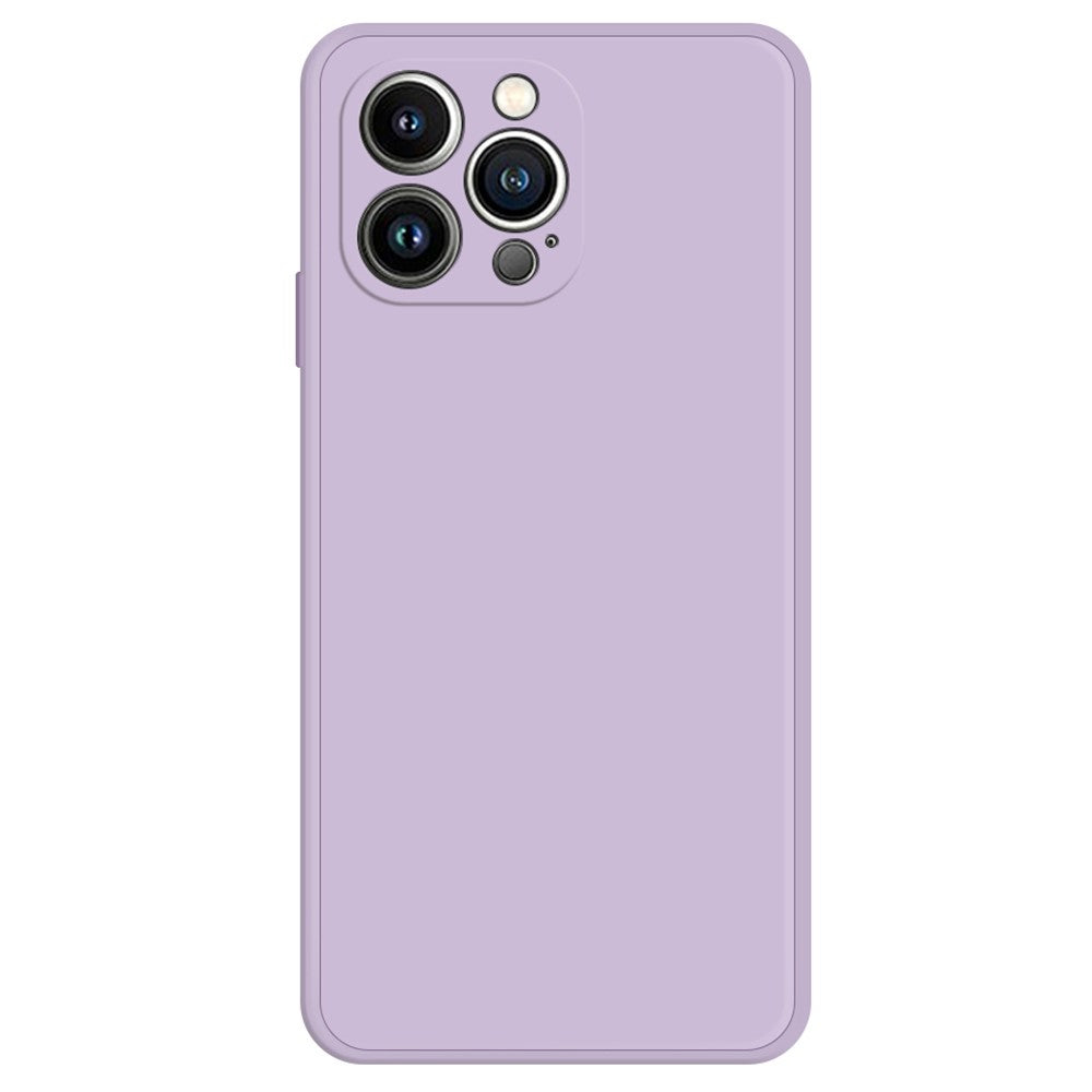 For iPhone 15 Pro Straight Edge Phone Case Fiber Lining Rubberized TPU Back Cover
