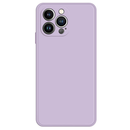 For iPhone 15 Pro Straight Edge Phone Case Fiber Lining Rubberized TPU Back Cover