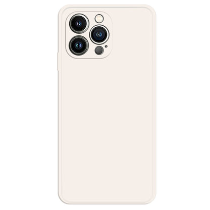 For iPhone 15 Pro Straight Edge Phone Case Fiber Lining Rubberized TPU Back Cover