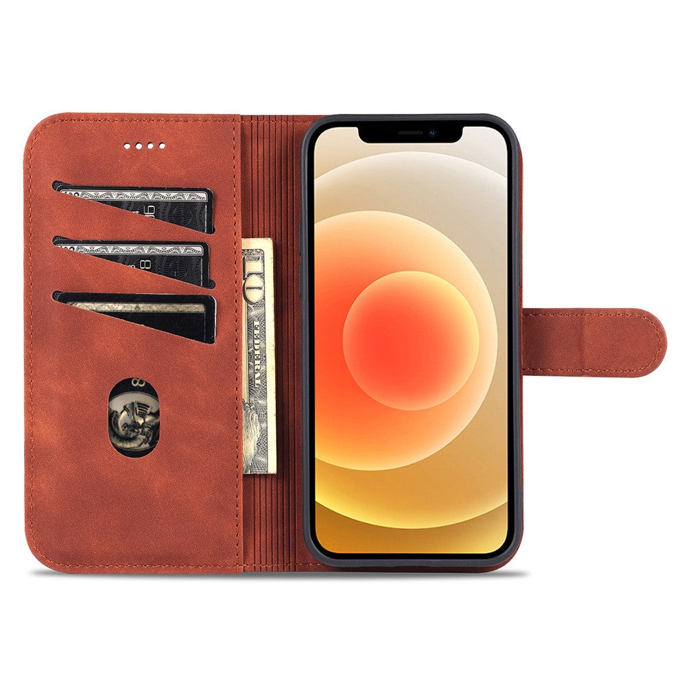 AZNS For iPhone 15 Plus Dustproof Cell Phone Cover Stand Wallet PU Leather Phone Case