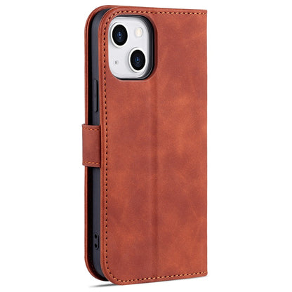 AZNS For iPhone 15 Plus Dustproof Cell Phone Cover Stand Wallet PU Leather Phone Case