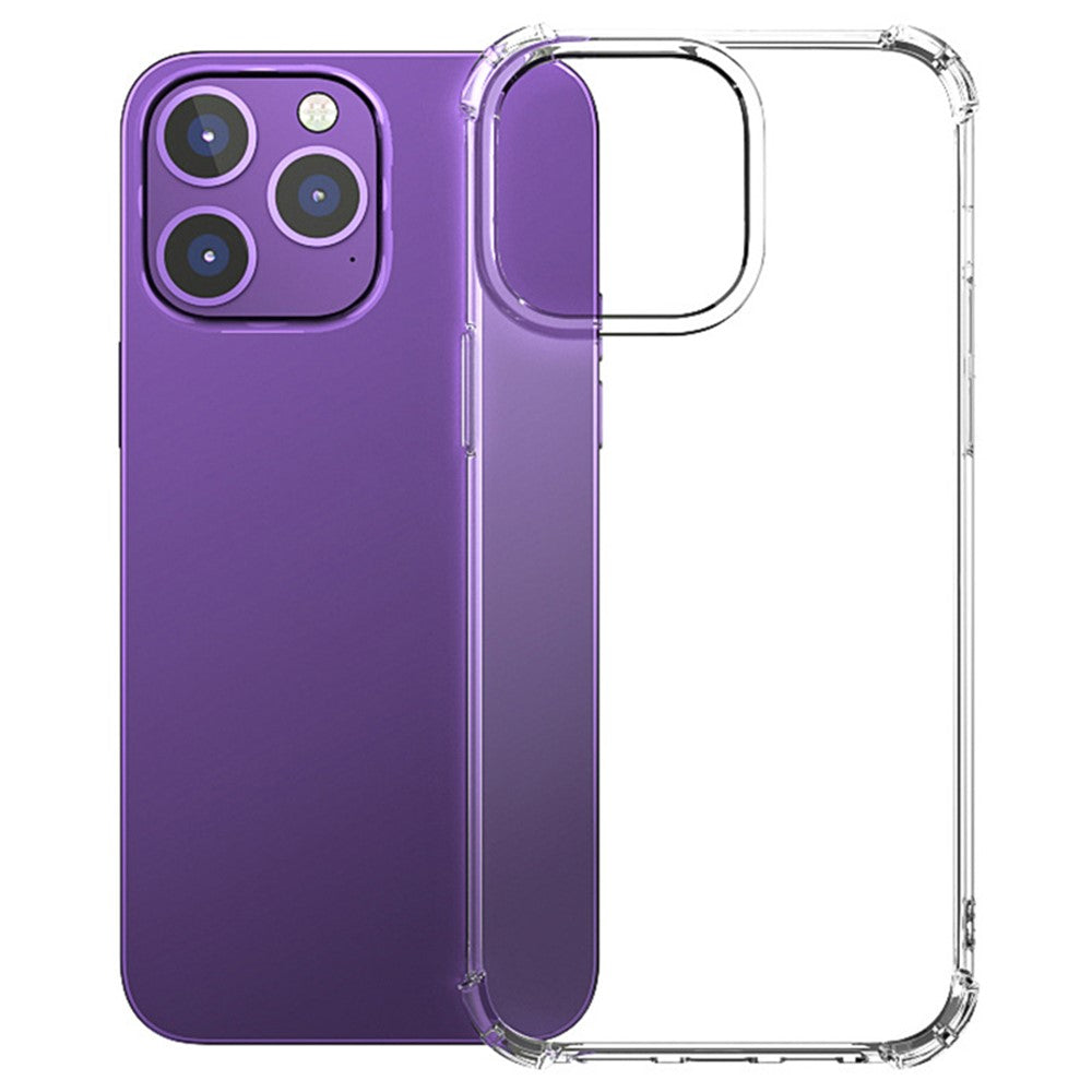 Clear Cell Phone Case for iPhone 15 Pro , TPU Four Corners Reinforced Anti-Fall Cover