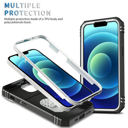 For iPhone 15 Kickstand Phone Case PC+TPU Sliding Camera Protection Cover with Card Slot