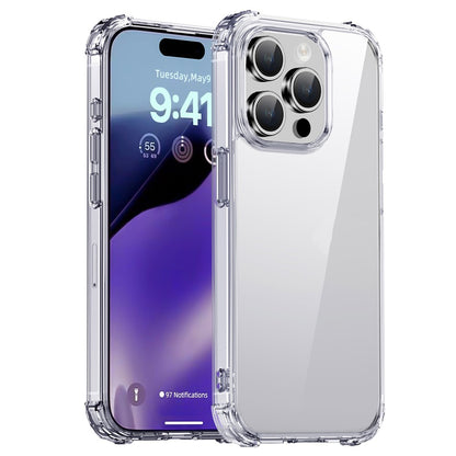 IPAKY Anti-drop Phone Case for iPhone 15 Pro Max , Hard PC Back TPU Frame Clear Phone Cover