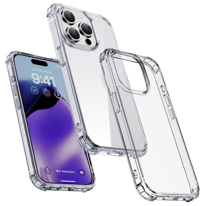 IPAKY Anti-drop Phone Case for iPhone 15 Pro Max , Hard PC Back TPU Frame Clear Phone Cover