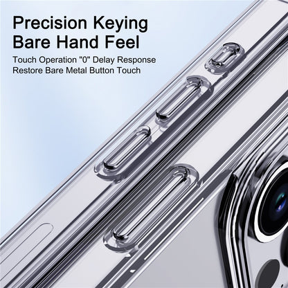 IPAKY Anti-drop Phone Case for iPhone 15 Pro Max , Hard PC Back TPU Frame Clear Phone Cover