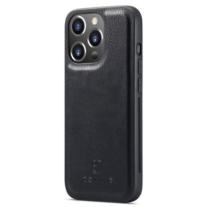 DG.MING For iPhone 15 Pro Phone Case Shockproof Split Leather Detachable Magnetic Phone Shell Wallet Stand Cover