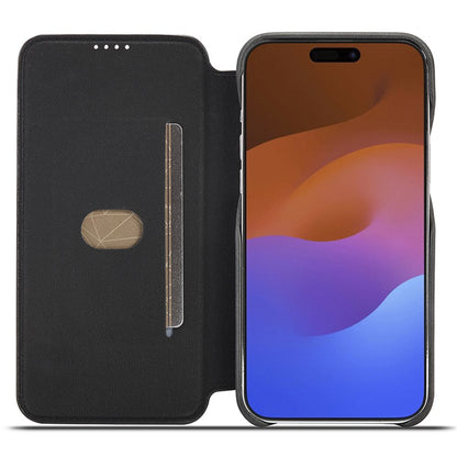 LC.IMEEKE For iPhone 15 Pro Max Drop-proof Stand Cover PU Leather Phone Case with Card Slot