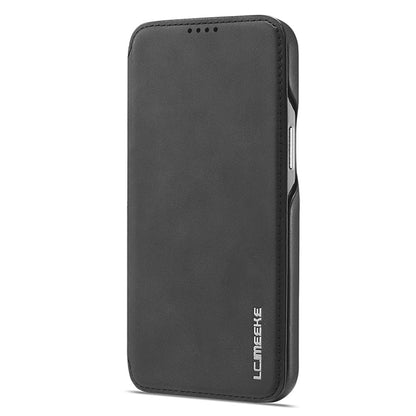 LC.IMEEKE For iPhone 15 Pro Max Drop-proof Stand Cover PU Leather Phone Case with Card Slot
