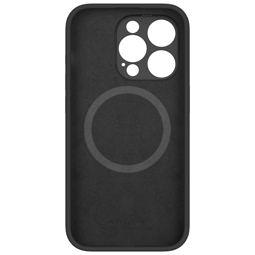 NILLKIN Lenswing Magnetic Phone Case for iPhone 15 Pro , Soft Silicone Camera Lens Frame Kickstand Cover