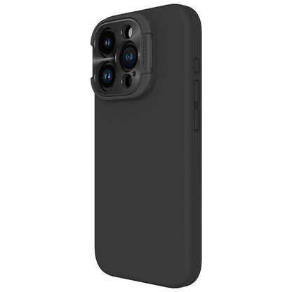 NILLKIN Lenswing Magnetic Phone Case for iPhone 15 Pro , Soft Silicone Camera Lens Frame Kickstand Cover