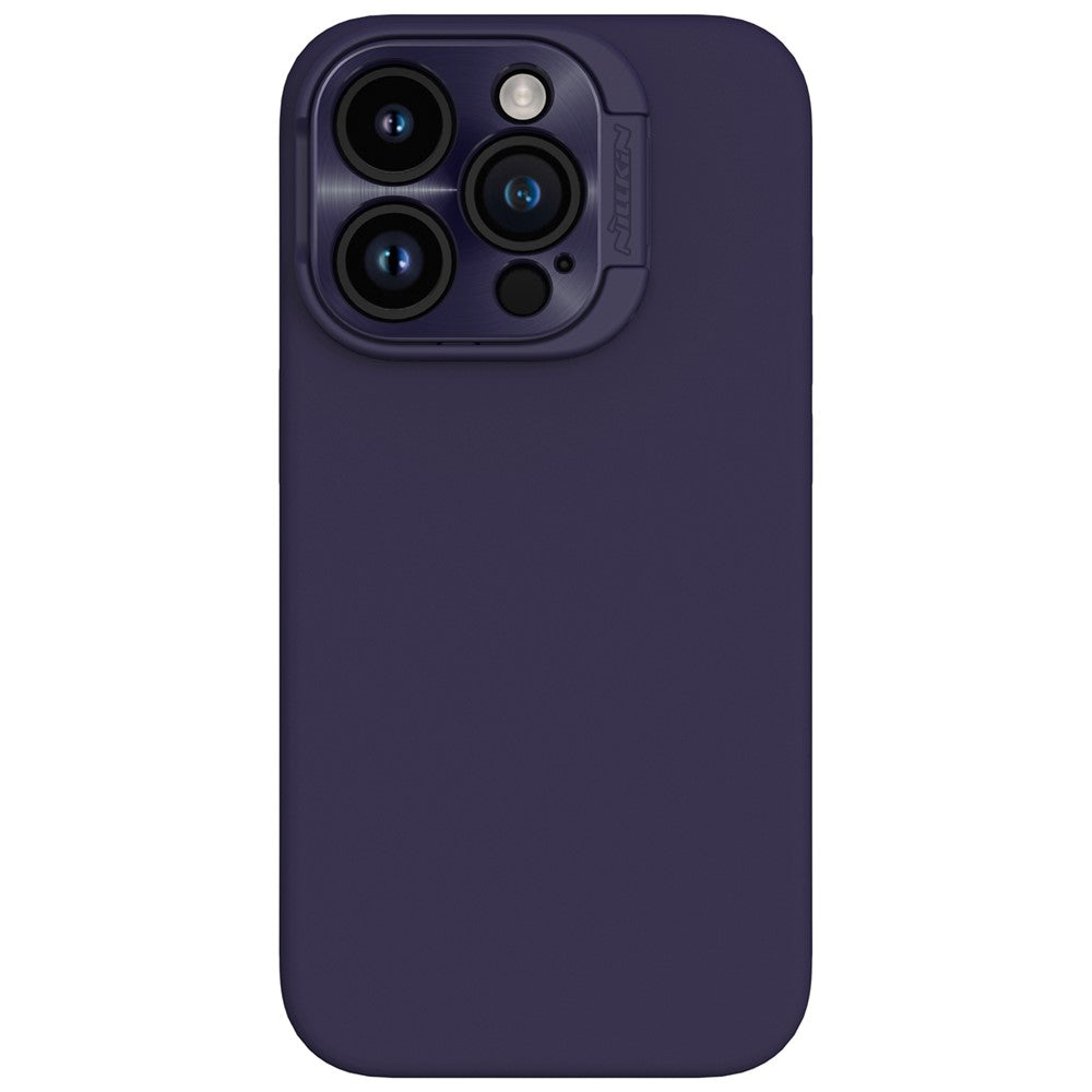 NILLKIN Lenswing Magnetic Phone Case for iPhone 15 Pro , Soft Silicone Camera Lens Frame Kickstand Cover